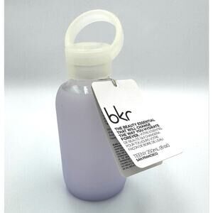 NWT bkr "Teeny" Reusable Glass Water Bottle LaLa Color (grey/purple)